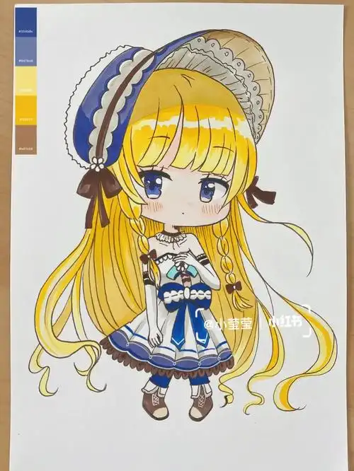 q版人物马克笔手绘哥特女郎附教程