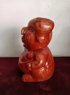 香椿木福猪猪家居装饰客厅电视酒柜生肖吉祥摆件可代加工静心阁木雕木