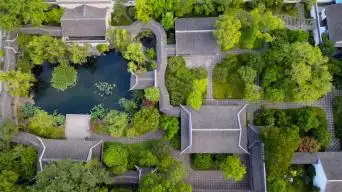 航拍苏州沧浪亭视频素材