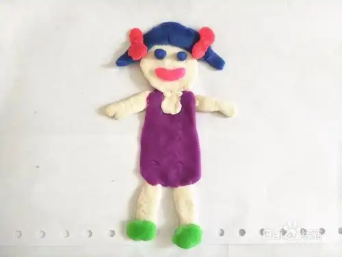 儿童彩泥手工制作—小女孩