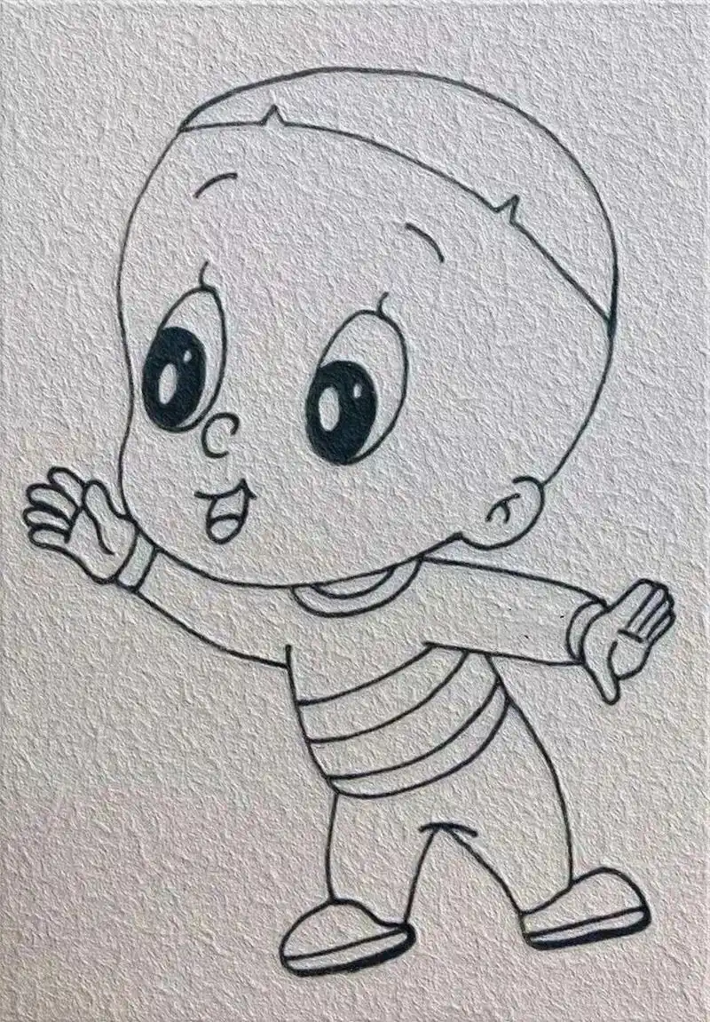 简笔画|大头儿子(附步骤) 钱财再好,也好不过生命 名利再大,也大不过