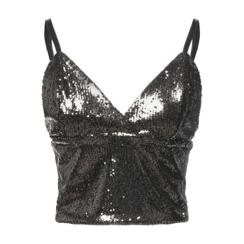 dixie女款金色无袖衬衫|top