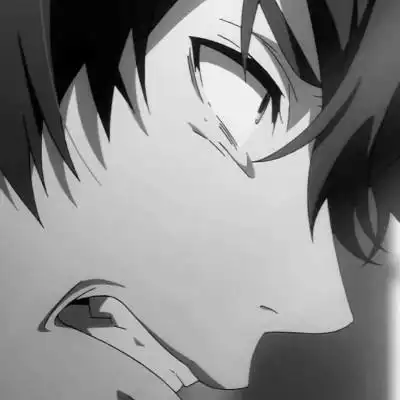 高冷男头像动漫黑白