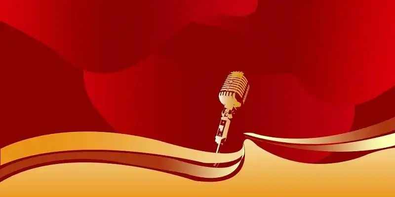 红色渐变演讲诗歌朗诵比赛背景