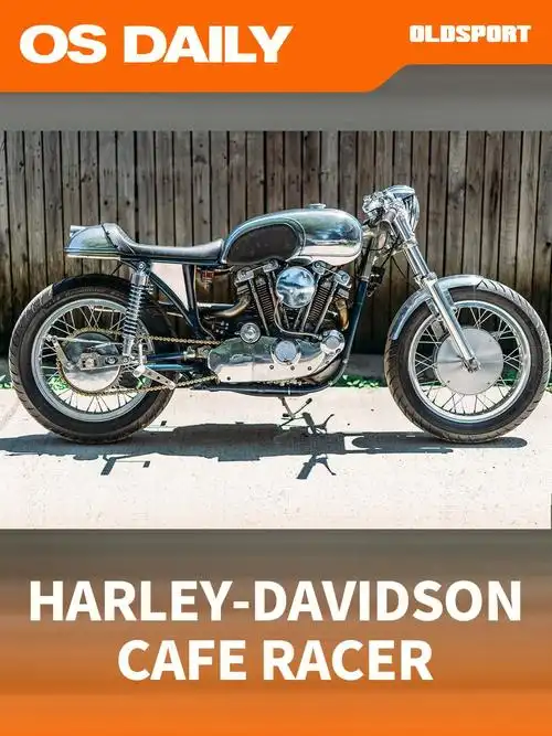 哈雷老车的极简风运动复古改装示例