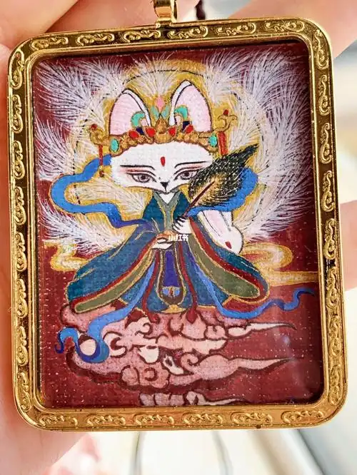 狐仙唐卡#手绘唐卡  #随身唐卡  #手绘 #唐卡艺术  #尼泊尔