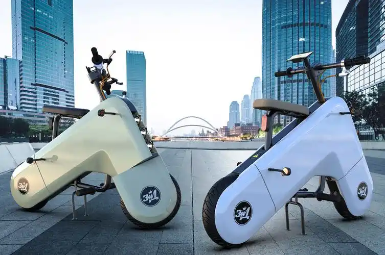 回旋镖型的电动车设计具有不一样的设计美感