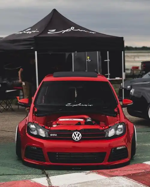 大众高尔夫mk6 gti改装,这个色好看,喜欢