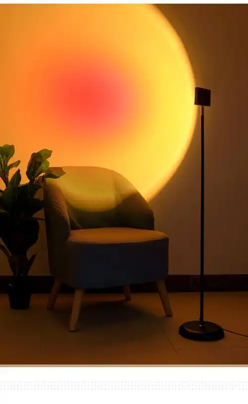 网红夕阳灯ins日落灯夕阳余晖投影落地客厅卧室床头灯具创意氛围灯