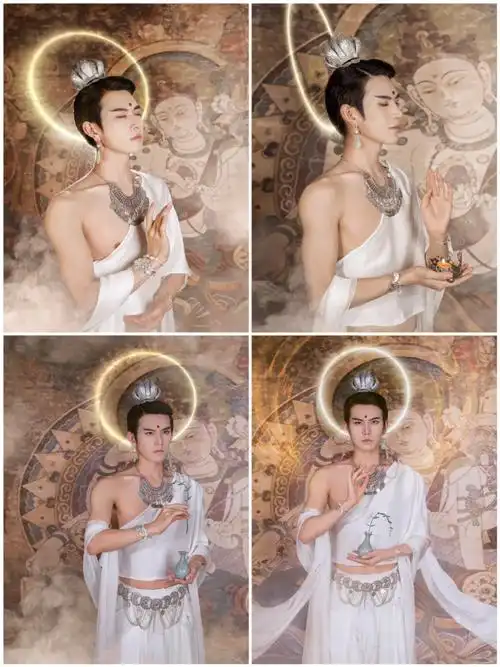 敦煌菩萨系列男菩萨汉服写真