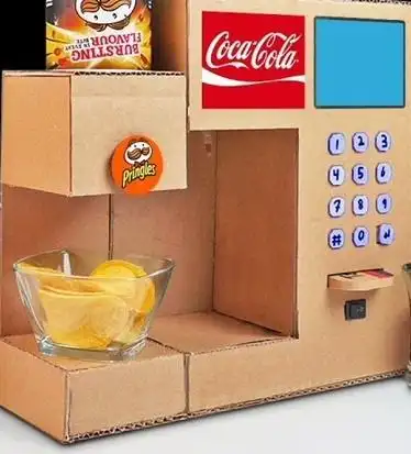 创意纸壳手工有趣的饮料贩卖机快来一起学习小技巧制作吧