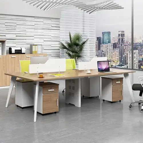 职员办公桌椅组合46人位办公室桌子员工工位屏风隔断卡位简约现代