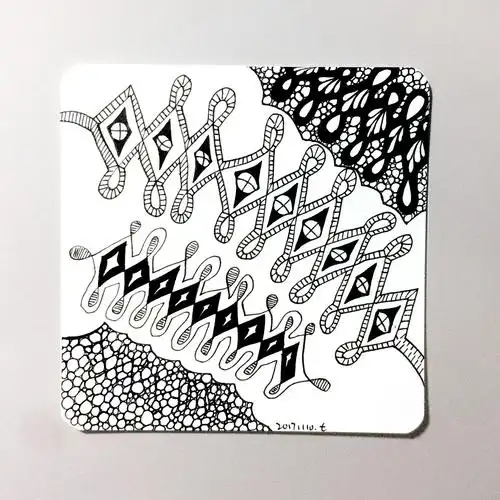 【画100张禅绕画】前50张合集