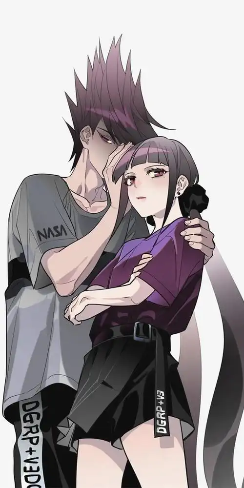 《弹丸论破》百田解斗和春川魔姬,动漫全面屏壁纸,cp壁纸分享