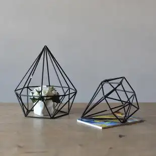 【希欧家居】现代简约风格铁艺钻石家居装饰品摆件卧室书房摆件