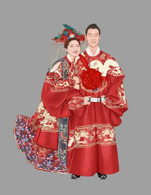 手绘中式婚礼插画|其他|其他|叫我小茗就行 - 原创作品 - 站酷 (zcool