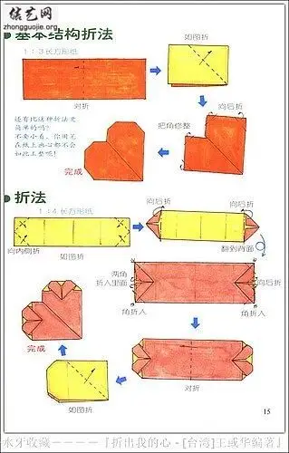 心的折法大全心形折纸大全╭纸的折法