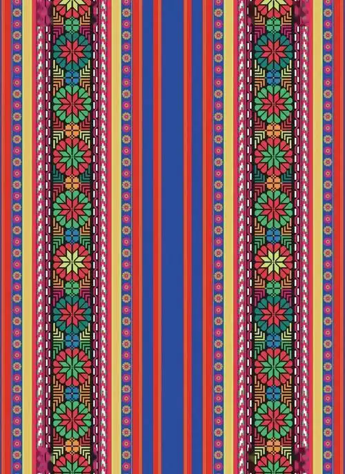 12款出自中国少数民族的图案,几何抽象,清秀美好!_花纹