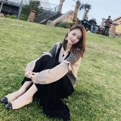 晚晚风复古针织套装秋季2018森女系网红同款显瘦小清新两件套装裙