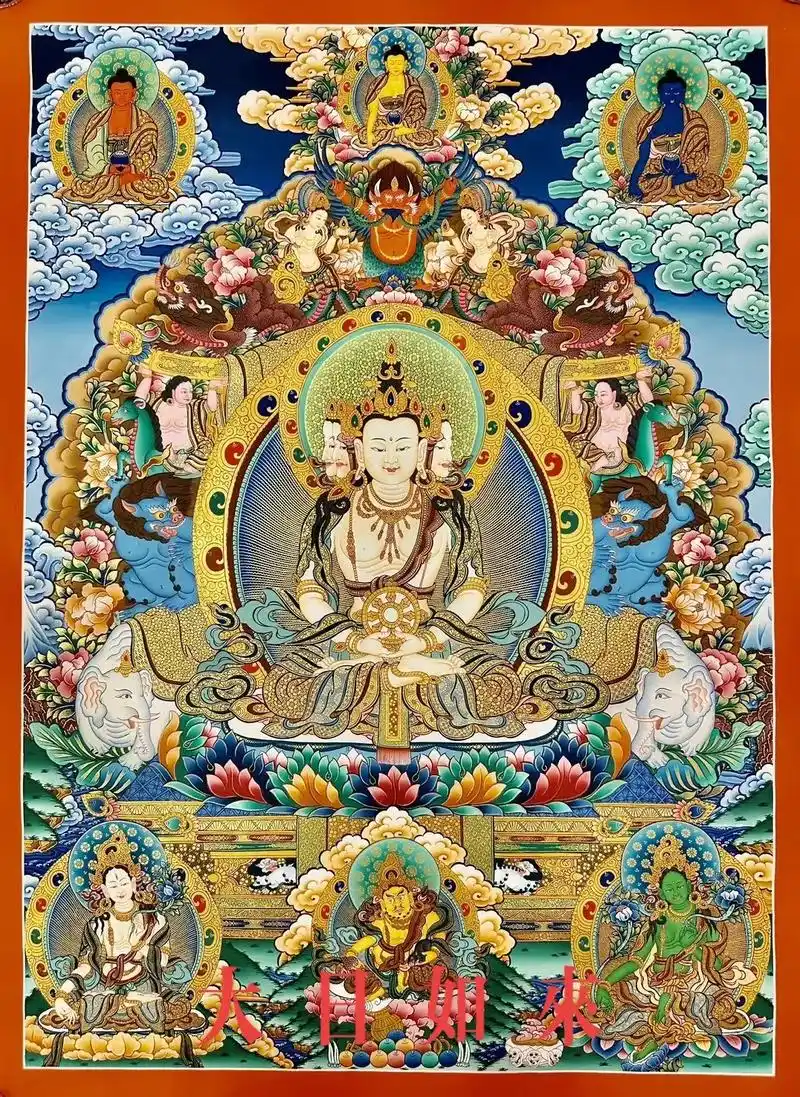 大日如来.大日如来佛(76x53cm)为佛教密宗所尊奉最高神 - 抖音