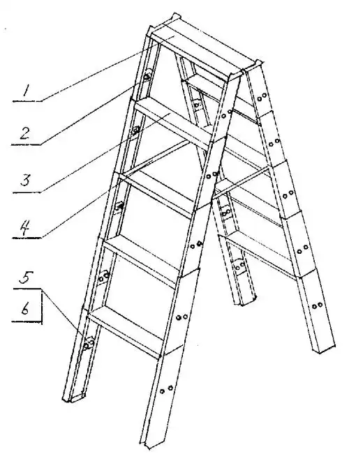 伸缩型金属人字梯
