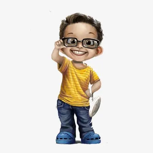 微笑的3d立体男孩形象