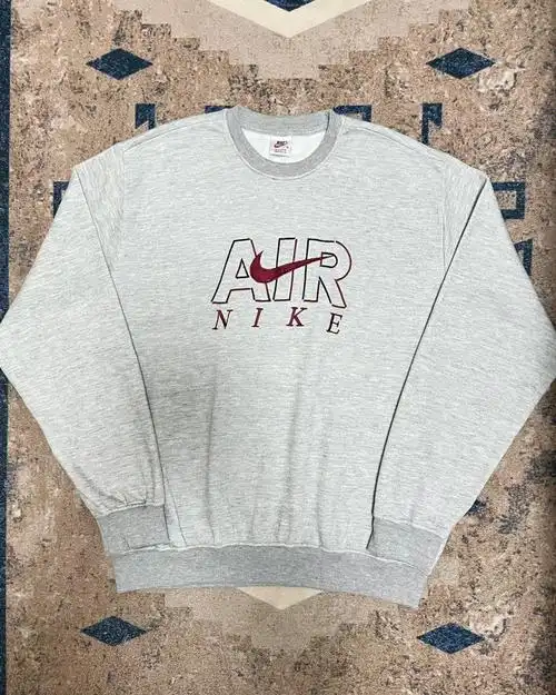 vintage古着nikeair灰色卫衣美式复古