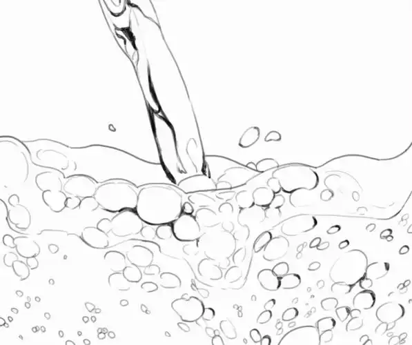 水液体流下来怎么画教你流动碳酸水的画法教程