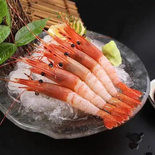 北极甜虾刺身俄罗斯2l5060只带籽虾活速冻海鲜冻虾