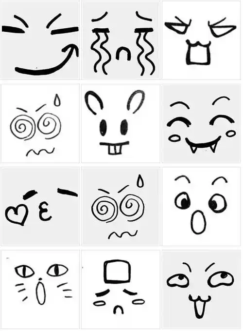 小表情简笔画可爱小表情简笔画
