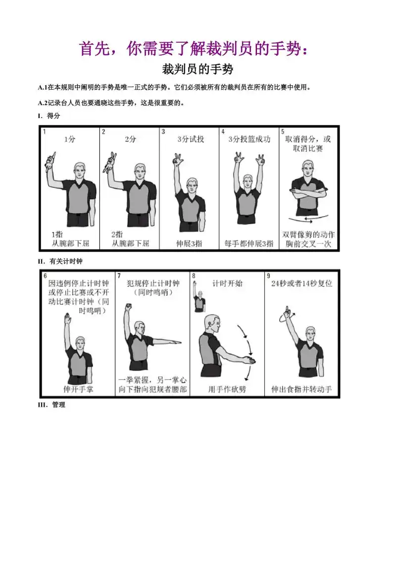 乒乓球裁判规则和裁判手势