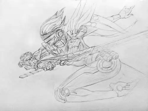 剑姬老师皮肤简笔画