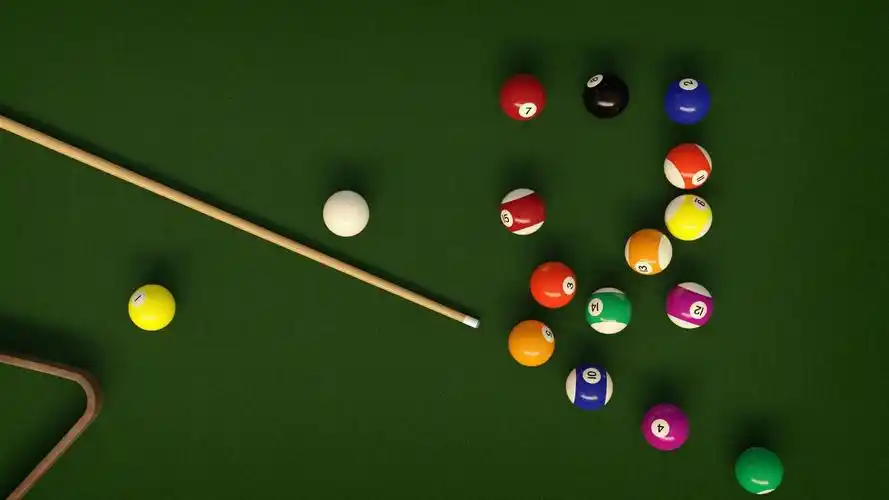 五颜六色的球,台球,桌子