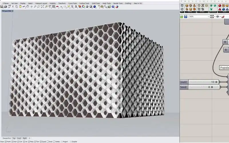 设计师加油站grasshopper参数化案例六边形渐变表皮