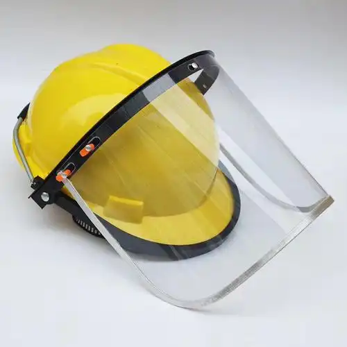 透明打磨切割面罩配帽面屏电焊头戴防护罩脸部有机玻璃防飞溅