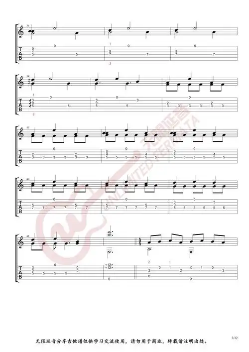 erionareth星际穿越interstellar指弹吉他谱