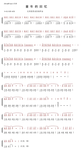 童年的回忆(爱的纪念)钢琴简谱(2)