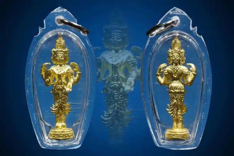 泰国佛牌 龙婆key大师 2556 爱神 (金色) 配戴型 (no.5695)