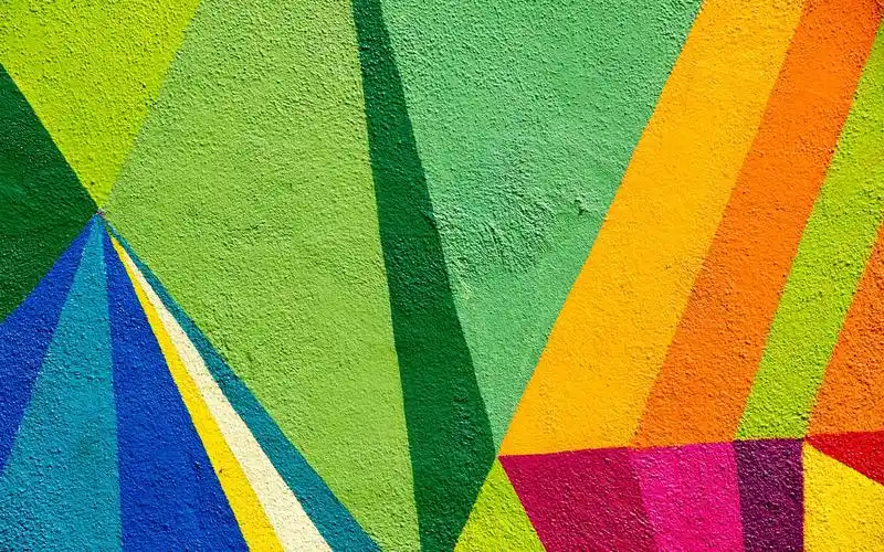 壁纸 墙上,五颜六色的涂料,涂鸦