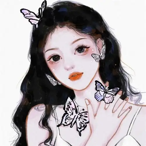 超好看的气质女生手绘头像