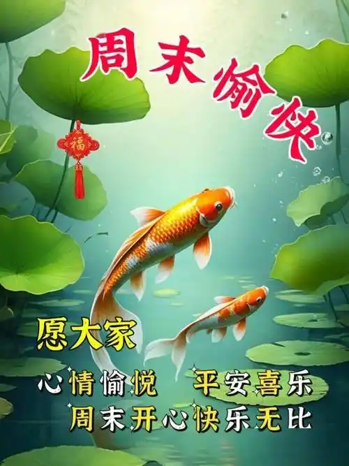 今日最新周末问候图片表情包,祝你周末愉快,好心情相伴每时每刻!_好运