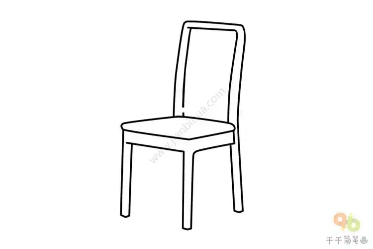 椅子简笔画简单画法_生活用品简笔画