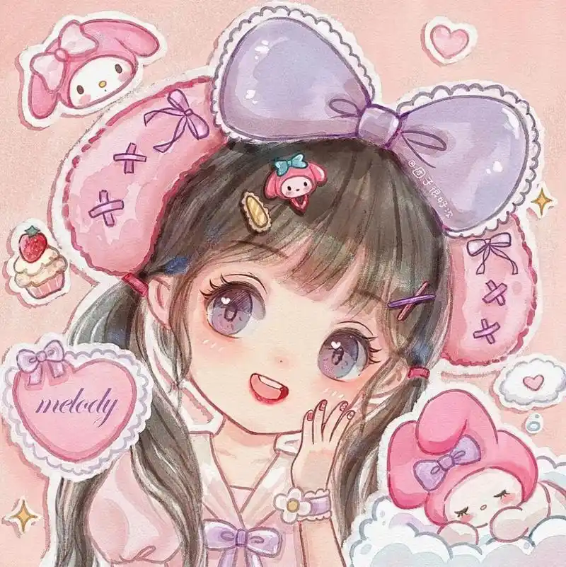 美乐蒂拟人卡通头像来喽 新人报道, 多多支持!