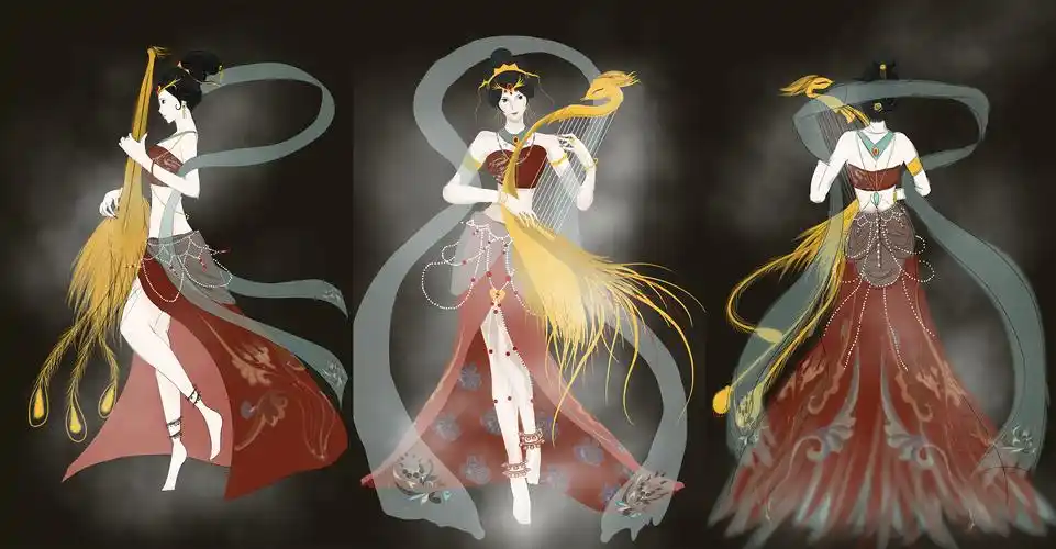 杨玉环皮肤 敦煌飞天