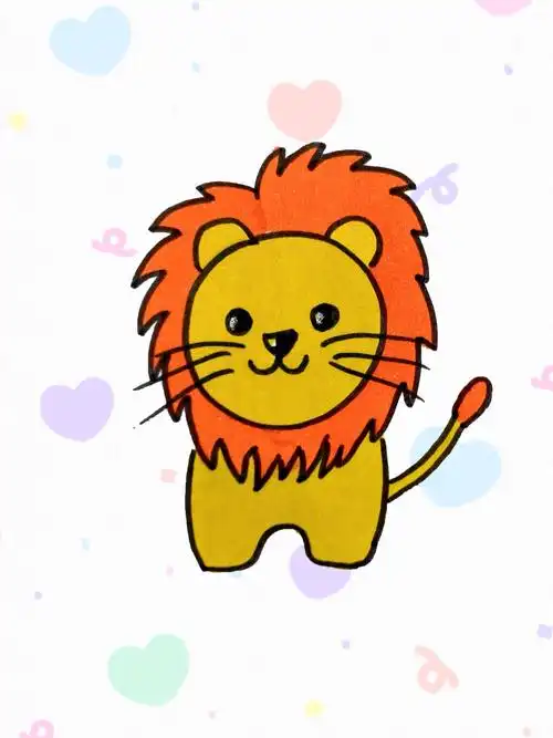 一起画小狮子#简笔画  #简笔画教程  #一起学画画  #狮子简笔画