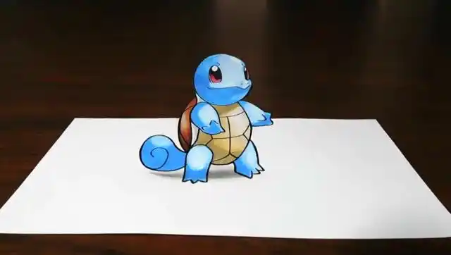 大神彩绘,教你怎么画一只立体杰尼龟!