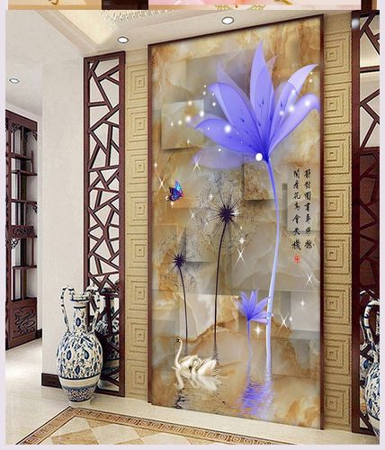 卫生间门上贴的山水画自粘贴纸巨幅山水图装饰r画客厅餐厅无框