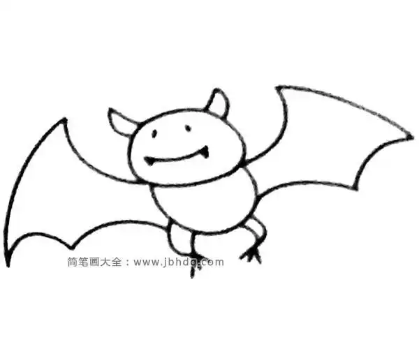 蝙蝠鱼动漫简笔画