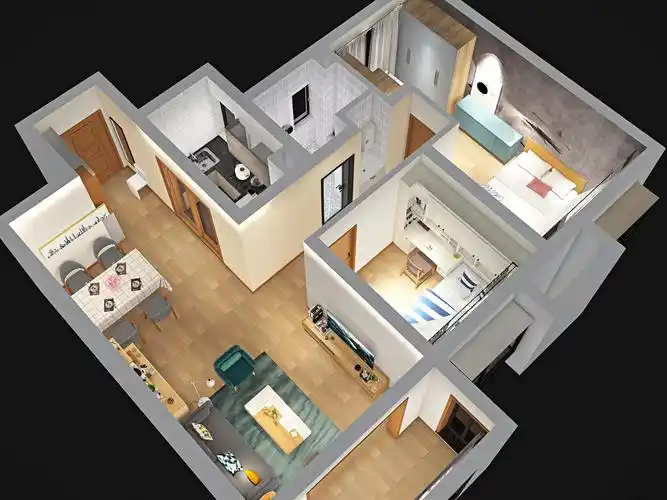 其它风格三室三厅装修设计效果图