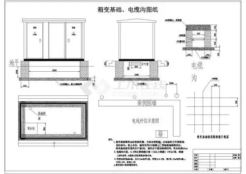400kva箱变基础图纸
